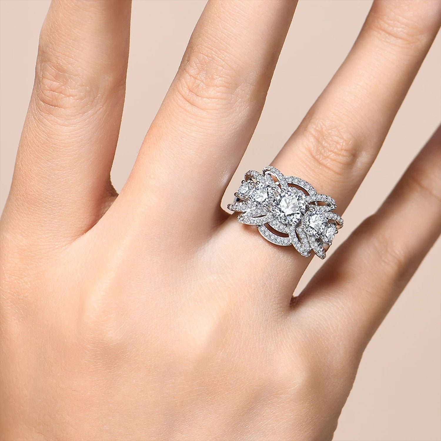 Regal Radiance Moissanite Wedding Ring